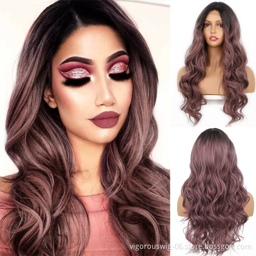 Pre Plucked Hair Line Synthetic Hair Fiber Wigs Women Xuchang U Part Lace Front Wig Curly Long Cheap Good Heat Resistant Hair